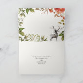 kerstblad met rode en groene foto feestdagen kaart (Binnen)