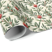 Kerstbladeren en ballen cadeaupapier (Rol Hoek)