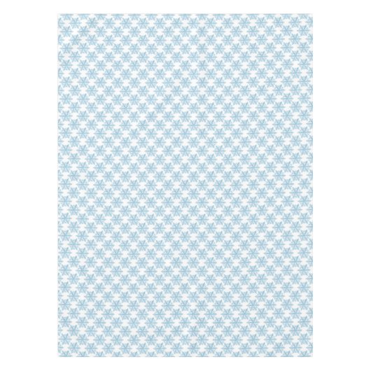 Kerstblauw blauw Waterverf Snowflakes Patroon Tafelkleed (Voorkant)
