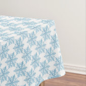 Kerstblauw blauw Waterverf Snowflakes Patroon Tafelkleed (Voorbeeld)