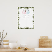 Kerstblauw en roze seksespecifiek poster (Keuken)