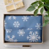 Kerstblauw en witte sneeuwvlok tissuepapier (Geschenk)