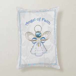 Kerstblauw Filigree Angel van Faith Decoratief Kussen