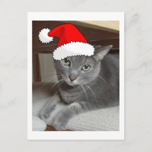 Kerstblauw, grijs feestdagenkaart