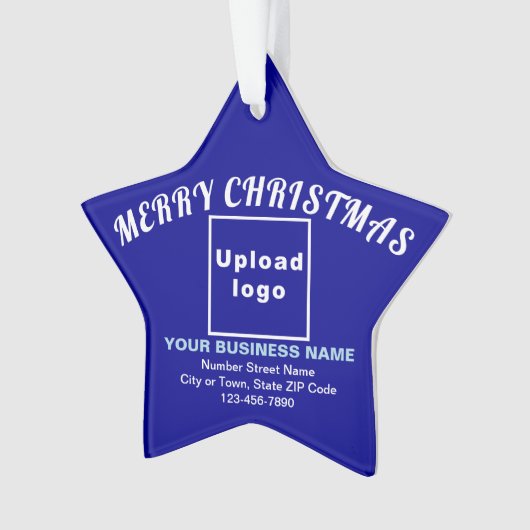 Kerstblauw-kerstblauw-acrylversiering Ornament (voorkant)