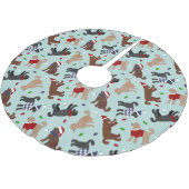 Kerstblauw Kerstboom Rok (Gekanteld)