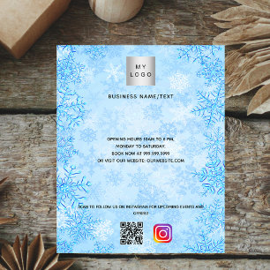 Kerstblauw logo qr code instagram flyer