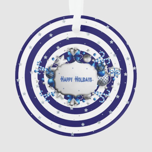 kerstblauw Ornament (achterkant)