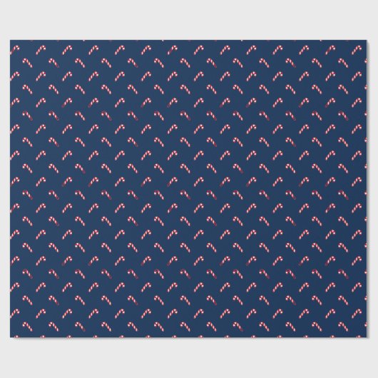 Kerstblauw rood snoeprietpatroon cadeaupapier (Vlak)