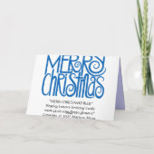 Kerstblauwe kaart (Achterkant)