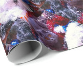 Kerstblauwe kat cadeaupapier (Rol Hoek)