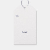 kerstblauwe Labels, Cadeaulabel (Achterkant)