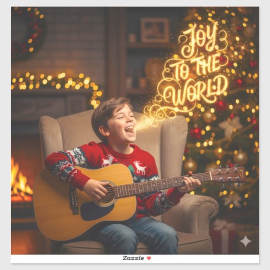 KERSTBlijdschap THEMA ZINGENDE KINDEREN Sticker (Vel)