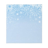 kerstblocnote Blue Snowflakes Notitieblok (Voorkant)