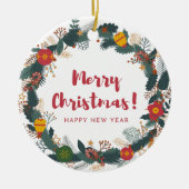 kerstbloem keramisch ornament (Voorkant)