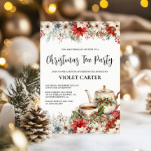 Kerstbloemen Afternoon Tea Feestelijke Fijne Party