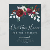 kerstbloemen briefkaart bekendmaking (Voorkant)