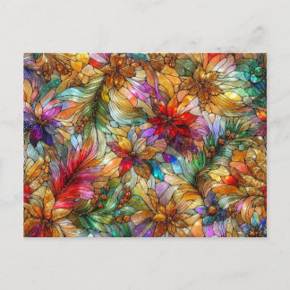 Kerstbloemen en bladeren ~ Briefkaart ~