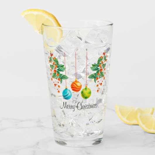 Kerstbloemen en sierplanten glas (Voorkant ijs)