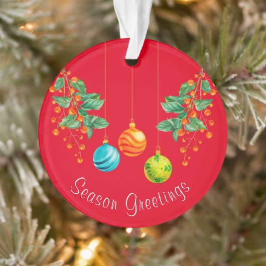 Kerstbloemen en sierplanten ornament (Boom)