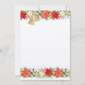 Kerstbloemen grens en typografie Uitnodiging (Achterkant)