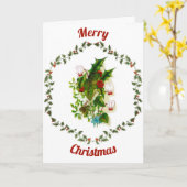 kerstbloemen kaart (Gele Bloem)