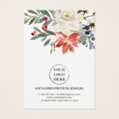 Kerstbloemen Kaart voor kerstsieraden (Achterkant)