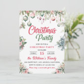 Kerstbloemen Kerstfeest  Kaart (Staand voorkant)