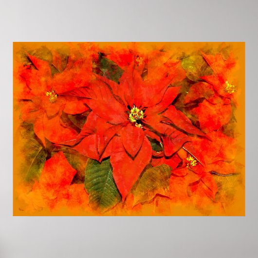 kerstbloemen poster (Voorkant)