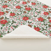 Kerstbloemen Sherpa Deken (3/4)