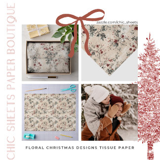 Kerstbloemontwerpen Tissuepapier