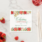 kerstbloemrand en typografie servet (Insitu)