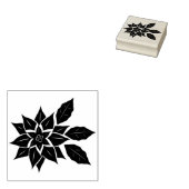 kerstbloemstempel 	rubberstempel (Gestempeld)