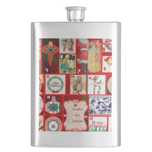 Kerstblok Advent Illustratie Vierkante Kunst Flacon