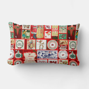 Kerstblok Advent Illustratie Vierkante Kunst Kussen