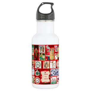 Kerstblok Advent Illustratie Vierkante Kunst Waterfles