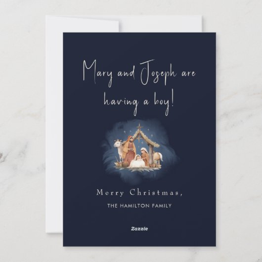 Kerstbode van grote blijdschap waterverf engel feestdagenkaart (Achterkant)