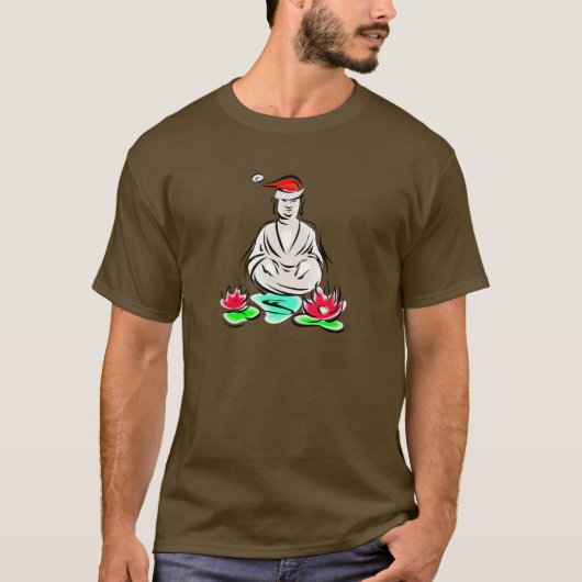 kerstboeddha-tekening t-shirt (Voorkant)