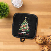 Kerstboek Liefhebber Boom Bibliothecaris Merry Boo Pannenlap (Top down)