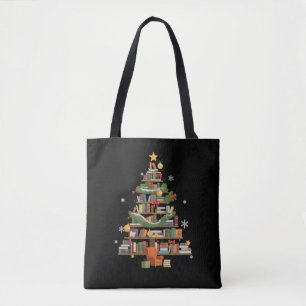 Kerstboeken Boom Boekliefhebber Leraren Boekenwurm Draagtas