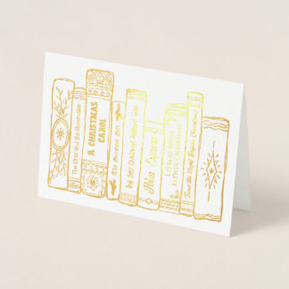 Kerstboeken Hand getrokken geïllustreerde vakantie Folie Kaarten