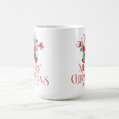 Kerstboeket Typografie en monogram Koffiemok (Center)