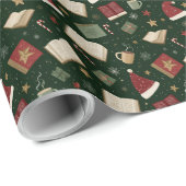 Kerstboekliefhebbers traditioneel inpakpapier (Rol Hoek)