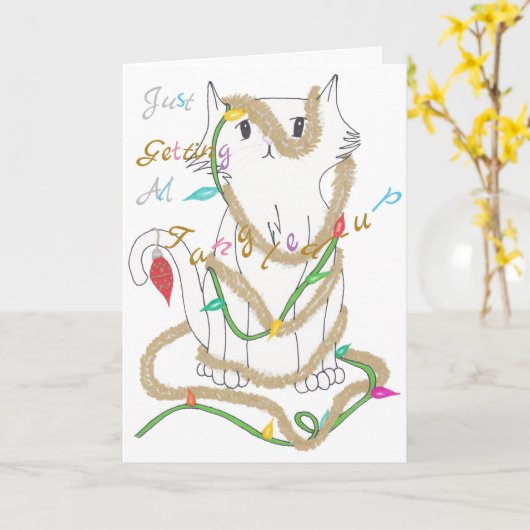 Kerstboel Kaart (Gele Bloem)