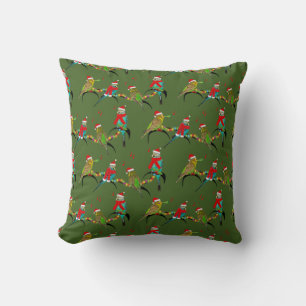 Kerstboer Frenzy Pillow (Donkergroen) Kussen