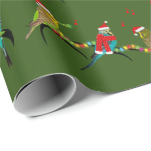 kerstboer Frenzy Wrapping Paper (donkergroen) Cadeaupapier