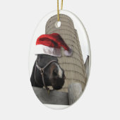 kerstBoerderij Keramisch Ornament (Links)