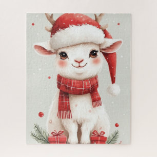 Kerstboerderijdier Cute Geit  Legpuzzel