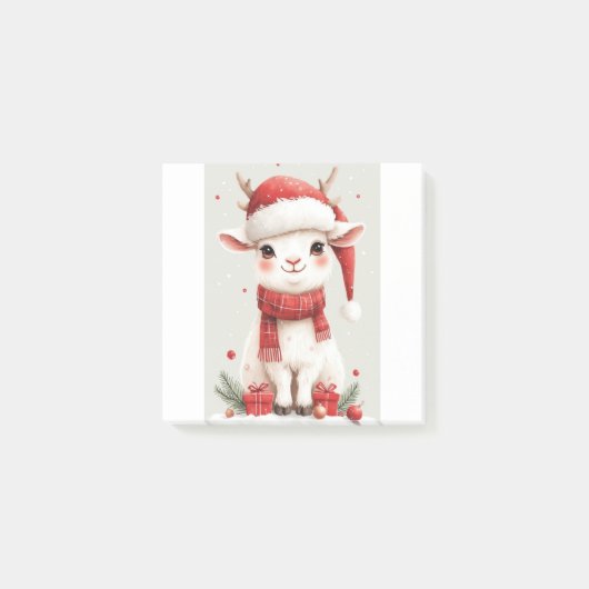 Kerstboerderijdier Schattig Geitje Post-it® Notes (Voorkant)