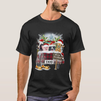 Kerstboerderijdieren Vrachtboer boerenhok X T-shirt